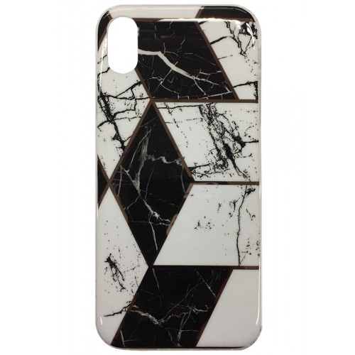 iPhone XS Max Image Case Black Marbling